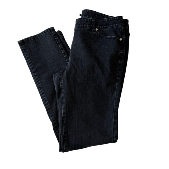 J. McLaughlin Black Mid Rise Stretch Straight Leg Jeans - Picture 2 of 14